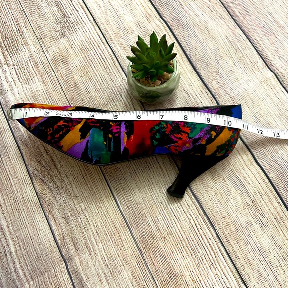 STUART WEITZMAN VINTAGE ‘80s multicolored heels Size 9 - Picture 7 of 11